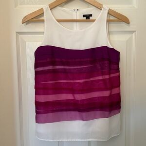 Ann Taylor XSP sleeveless shell top; polyester. Like new.